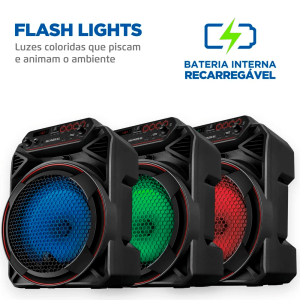 Caixa de Som Mondial CM-150 Amplificada Connect Party Plus Bivolt