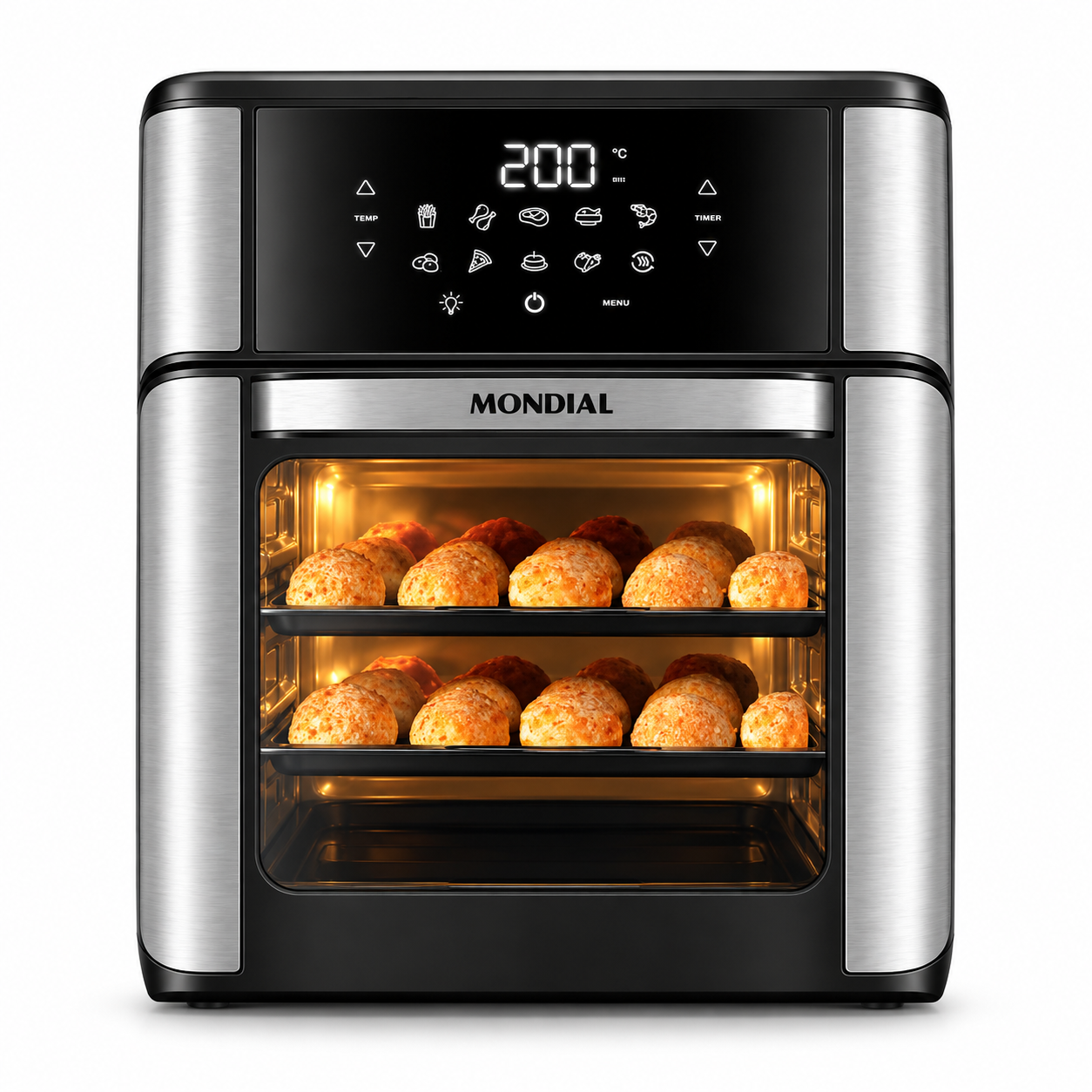 Air Fryer Mondial Forno Oven AFON-12L-BI Preto e Inox 12L 220v